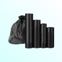 Мешки для мусора ПВД 120 л, 10 штук / рул., черные (70х110 см, 45 мкм)