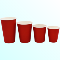 Стакан однослойный для горячих напитков "Красный" 250 мл