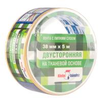 Двусторонняя тканевая лента, 38 мм*5 м, в и/у, Klebebänder