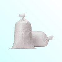 Мешок полипропиленовый на 70 кг белый «продуктовый» в рулонах по 10 шт. со стикером (80х120 см, 114 г)