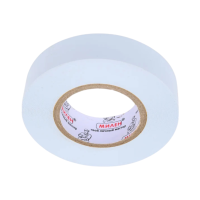 Изолента, ПВХ, 15 мм*20 м, 150 мкм, 5Кв, белая, Милен