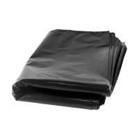 Мешки для мусора ПВД, 60 мкм, 200 л, чёрные, в рулоне, 10 шт/уп.