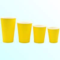 Стакан однослойный для горячих напитков "Желтый" 165 мл