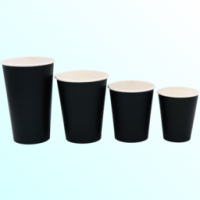 Стакан однослойный для горячих напитков "Черный" 400 мл