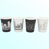 Стакан однослойный для горячих напитков "Небоскребы" 350 мл
