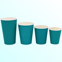 Стакан однослойный для горячих напитков "Бирюзовый" 400 мл
