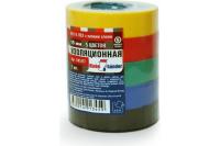 Набор изолент, ПВХ, 15 мм*10 м, 130 мкм, 4Кв, 5 цветов, Klebebänder