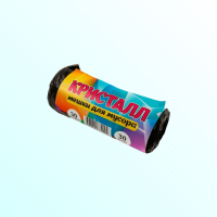 Мешок для мусора 30 л/6 мкм (30 шт/50 рул) Кристалл