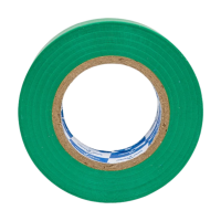 Изолента, ПВХ, 15 мм*10 м, 130 мкм, 4Кв, зеленая, Klebebänder