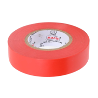 Изолента, ПВХ, 15 мм*20 м, 150 мкм, 5Кв, красная, Милен