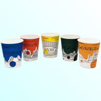 Стакан однослойный для горячих напитков "Города" 165 мл