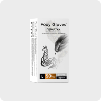 Перчатки нитрил Foxy Gloves, черные 3,5 г/шт.